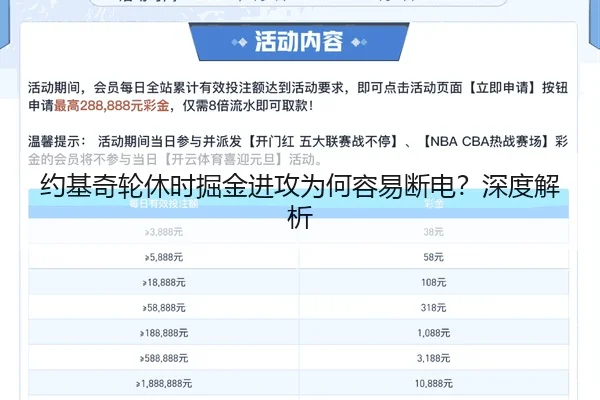 约基奇轮休时掘金进攻为何容易断电？深度解析